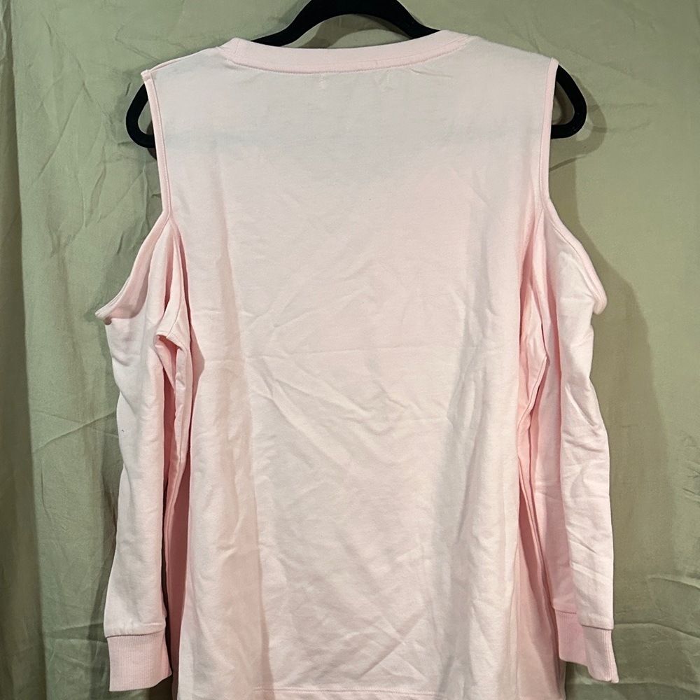Pink Flamingo Cold Shoulder Top - Picture 3 of 3